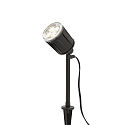 Konstsmide Outdoor HighPower LED Erdspie-Spot AMALFI, 12V, 1-flammig, 4W 3500K 280lm 46, inkl. Trafo, abnehmbarer Erdspie, schwarz