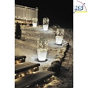 Konstsmide LED beleuchteter Pflanzentopf ASSISI, IP44, 12V, 2.4W 3000K 30lm, with 600cm cable, white plastic, Ø 28cm / H 28cm