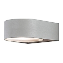 Luminaire mural d'extrieur TERAMO haut bas E27 IP44, gris, opale