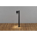 Wegeleuchte MODENA mit Pfahl, GU10 max. 35W, schwarz, Aluminium / Acrylglas klar