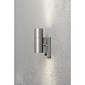 Außen-Wandleuchte MODENA UP/DOWN mit Bewegungsmelder, 2x GU10 max. 35W, Edelstahl 304 / Klarglas