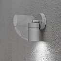 Außen-Wandspot MODENA, schwenkbar, GU10 max. 7W, Lichtkegel 105°, Grau, Aluminium / Klarglas