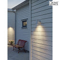 Konstsmide outdoor wall luminaire TEMI down, cylindrical GU10 IP54, white dimmable