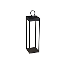 Outdoor LED accu-lantern RAVELLO, IP54, 2.2W 3000K 180lm, dimmable, black, big, 50cm