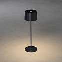 Konstsmide Outdoor LED accu table lamp POSITANO, IP54, 2.2W 2700/3000K 180lm, dimmable, witch USB charging dock, black Konstsmide Outdoor LED accu table lamp POSITANO, IP54, 2.2W 2700/3000K 180lm, dimmable, witch USB charging dock, black