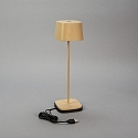 Konstsmide Lampe de table  accu CAPRI USB angulaire IP54, couleur sable gradable