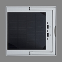 LED Solar-/USB-Laterne PORTOFINO, IP54, 2.2W 2700/3000K 180lm, mit Touch-Dimmer + Dämmerungssensor + Wandhalter, Weiß
