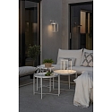 LED Solar-/USB-Laterne PORTOFINO, IP54, 2.2W 2700/3000K 180lm, mit Touch-Dimmer + Dämmerungssensor + Wandhalter, Weiß