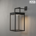 Konstsmide LED Solar-/USB-Laterne PORTOFINO, IP54, 2.2W 2700/3000K 180lm, mit Touch-Dimmer + Dämmerungssensor + Wandhalter, Schwarz