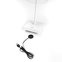 Outdoor LED Akku-Tischleuchte SCILLA, IP54, 2.5W 2700K/3000K 110lm, mit Touch-Dimmer + USB-Ladestation, Weiß / Schirm klar