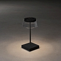Konstsmide Outdoor LED Akku-Tischleuchte SCILLA, IP54, 2.5W 2700K/3000K 110lm, mit Touch-Dimmer + USB-Ladestation, Schwarz/ Schirm klar Konstsmide Outdoor LED Akku-Tischleuchte SCILLA, IP54, 2.5W 2700K/3000K 110lm, mit Touch-Dimmer + USB-Ladestation, Schwarz/ Schirm klar