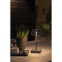 Konstsmide Outdoor LED Akku-Tischleuchte SCILLA, IP54, 2.5W 2700K/3000K 110lm, mit Touch-Dimmer + USB-Ladestation, Schwarz/ Schirm klar Konstsmide Outdoor LED Akku-Tischleuchte SCILLA, IP54, 2.5W 2700K/3000K 110lm, mit Touch-Dimmer + USB-Ladestation, Schwarz/ Schirm klar