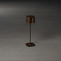 Outdoor LED Akku-Tischleuchte NICE, IP54, 2.5W 2700K/3000K 120lm, mit Touch-Dimmer, Rost