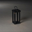 Outdoor LED Akku-Laterne CANNES, IP54, 42cm, 2.2W 2700/3000K 180lm, mit Touch-Dimmer + Ladekabel + Aufhängung, Schwarz
