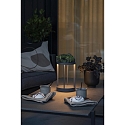 Outdoor LED Akku-Laterne CHIETI, IP54, 2.5W 2700/3000K 124lm, mit abnehmbarer Schale + Touch-Dimmer, Grau