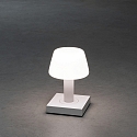 Konstsmide LED Akku-Tischleuchte MONACO, 2,5W, 2700/3000K, IP54, dimmbar, Glas, wei