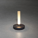 Konstsmide LED Akku-Tischleuchte BIARRITZ, 2,5W, 1800/2700/4000K, IP54, dimmbar, dunkelgrau