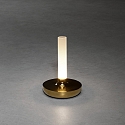 Konstsmide LED Akku-Tischleuchte BIARRITZ, 2,5W, 1800/2700/4000K, IP54, dimmbar, gold