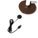 Konstsmide Lampada da tavolo a batteria BIARRITZ IP54, Ruggine dimmerabile