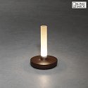 Konstsmide Lampada da tavolo a batteria BIARRITZ IP54, Ruggine dimmerabile