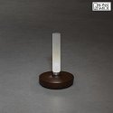 Konstsmide Lampada da tavolo a batteria BIARRITZ IP54, Ruggine dimmerabile