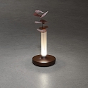 Konstsmide LED Akku-Tischleuchte BIARRITZ, 2,5W, 1800/2700/4000K, IP54, dimmbar, rostfarben