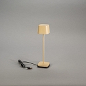 Konstsmide Lampe de table  accu CAPRI MINI USB angulaire IP54, couleur sable gradable