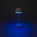 Konstsmide Lampada da tavolo a batteria LYON con connessione USB, CCT Switch, RGB, con dimmer a sfioramento IP54, verde, grigio dimmerabile