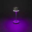 Konstsmide Lampada da tavolo a batteria LYON con connessione USB, CCT Switch, RGB, con dimmer a sfioramento IP54, verde, grigio dimmerabile