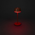 Konstsmide Outdoor LED Akku-Tischleuchte LYON, IP54, 2700 / 3000 / 4000K / RGB, mit USB-Port + Touch-DImmer, terracotta