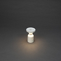Konstsmide LED Akku-Tischleuchte & Kerzenhalter NANTES, IP54, 2200 / 2700K, mit Touch-Dimmer, wei