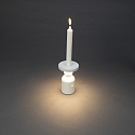 Konstsmide LED Akku-Tischleuchte & Kerzenhalter NANTES, IP54, 2200 / 2700K, mit Touch-Dimmer, wei