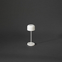 Konstsmide Outdoor LED Akku-Tischleuchte LILLE MINI, IP54, 2200 / 2700K, USB-Ladeschale, dimmbar, wei