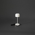 Konstsmide Outdoor LED Akku-Tischleuchte LILLE MINI, IP54, 2200 / 2700K, USB-Ladeschale, dimmbar, wei