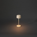 Konstsmide Outdoor LED Akku-Tischleuchte LILLE MINI, IP54, 2200 / 2700K, USB-Ladeschale, dimmbar, sand