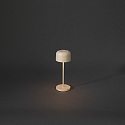 Konstsmide Outdoor LED Akku-Tischleuchte LILLE MINI, IP54, 2200 / 2700K, USB-Ladeschale, dimmbar, sand