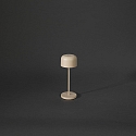 Konstsmide Outdoor LED Akku-Tischleuchte LILLE MINI, IP54, 2200 / 2700K, USB-Ladeschale, dimmbar, sand