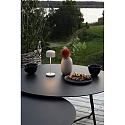 Konstsmide Outdoor LED Akku-Tischleuchte LILLE MINI, IP54, 2200 / 2700K, USB-Ladeschale, dimmbar, sand