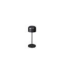 Outdoor LED Akku-Tischleuchte LILLE MINI, IP54, 2200 / 2700K, USB-Ladeschale, dimmbar, schwarz