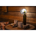Konstsmide Outdoor LED Akku-Tischleuchte BOTTLE, IP54, 2200 / 2700K, vom Fu abnehmbar, dimmbar, schwarz
