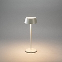 battery table lamp MENTON USB IP54, grey, lacquered dimmable