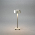 battery table lamp MENTON USB IP54, grey, lacquered dimmable
