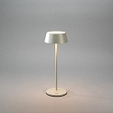 battery table lamp MENTON USB IP54, grey, lacquered dimmable