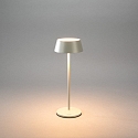 battery table lamp MENTON USB IP54, grey, lacquered dimmable