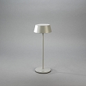 battery table lamp MENTON USB IP54, grey, lacquered dimmable