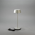 battery table lamp MENTON USB IP54, grey, lacquered dimmable