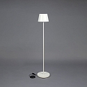 Konstsmide battery floor lamp POMEZIA MEDIUM USB IP54, white dimmable