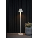Konstsmide battery floor lamp POMEZIA MEDIUM USB IP54, white dimmable