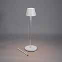 Konstsmide battery floor lamp POMEZIA MEDIUM USB IP54, white dimmable