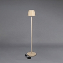 Konstsmide battery floor lamp POMEZIA MEDIUM USB IP54, sand coloured dimmable